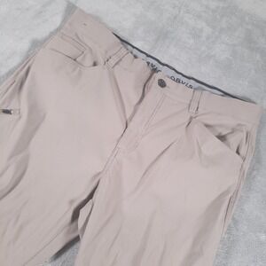 Orvis Tech Pants Mens 40x32 Khaki Tan Two Way Stretch Water Repellent Chino